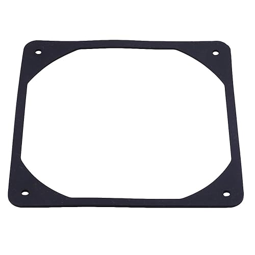 KAGAUOAS 10pcs 80mm 90mm 120mm 140mm Black Anti-Vibration Rubber Fan Gasket for PC Case - Reduce Noise and Vibration (140MM)