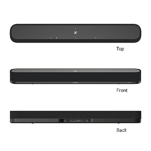 Image of Sennheiser AMBEO Soundbar Mini - Immersive 3D Audio for TV, Movies, and Music - Compact Device with Powerful Adaptive Features, Multiple Connectivity and Intuitive Usage