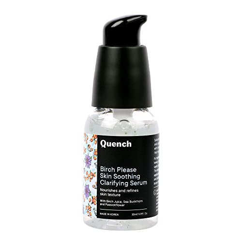 Image of QUENCH BOTANICS Skin Soothing Clarifying Serum With Hyaluronic Acid & Birch Juice Enzymes | Instantly Hydrates | Lightens Spots & Evens Out Skin Tone | Made In Korea (30Ml)