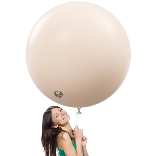 Image of AFTERLOON Biodegradable Balloons 6 pcs 18 Inch Orb Perfect Round Extra Large Sage Green, Natural Rubber Latex Plastic-Free Alternative Durable Thickened Strong Jumbo XL Big Helium Float, Baby Decor