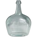 Deco 79 Recycled Glass Handmade Spanish Bottle Vase, 11" x 8" x 15", Clear