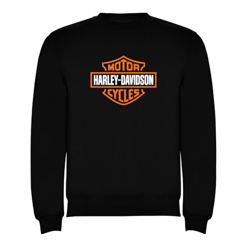 Genérico Sudadera Clásica Harley Logo Negra Hombre Tallas S a...