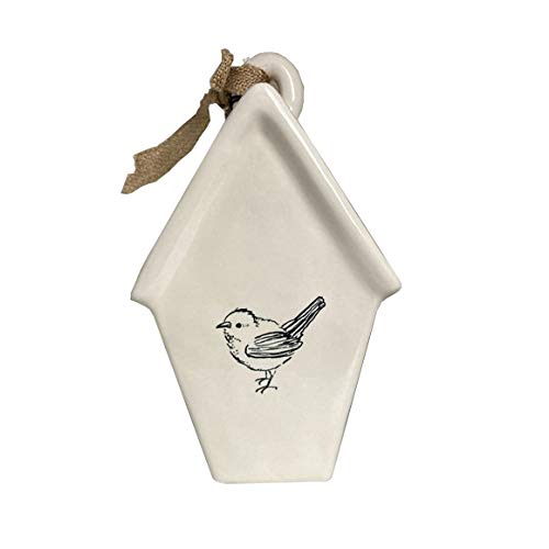 Perch céramique Rae Dunn idée cadeau maison toit incliné oiseau - 3
