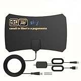 [ Design elegante ] l'Antenna TV Digitale Terrestre da Interno potente ha un design elegante che si adatta perfettamente al tuo ambiente domestico.