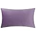 KINGROSE Hand Crafted Stereo Flower Throw Pillow Cover Rectangular Cushion Cover Soft Pillow Case for Sofa Couch Chair Bed Living Room Office 12 x 20 Inches Velvet Purple