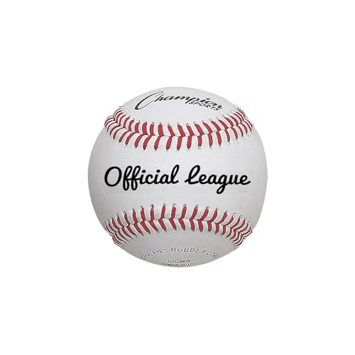 Champion Sports Leather Baseball Set: Dozen Indoor / Outdoor Genuine Leather Official League Baseballs for Practice Training or Real Game - OLB5 Pack of 12