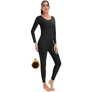 TERODACO Womens Thermal Underwear Set Quick Dry Warm Base Layer Women Soft Long Johns for Women Winter Crew Neck Thermals Top and Bottoms