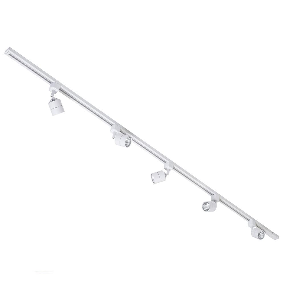 Litecraft Kitchen Track Light with Soho Fixture & GU10 LED Bulbs - (White, 2M 5 Light)