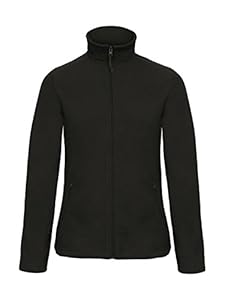 B&C: Ladies` Micro Fleece Full Zip ID.501 Women FWI51, Größe:L;Farbe:Black