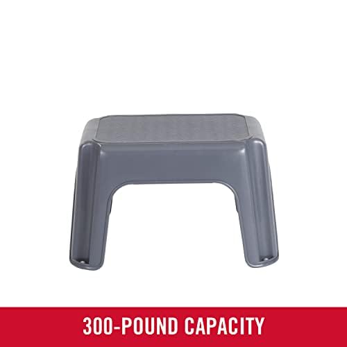 Image of Rubbermaid One-Step Stool Bisque Holds up to 200 Pounds 7 inch Height Gray Durable Step Stool for Kids /Bathroom /Home /Office /Garage