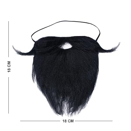EKAN Synthetic Funny Self Adhesive Fake Attached Beard And Moustache With Elastic Strap For Costume Parties (Pack Of 1) - Image 2 thumbnail