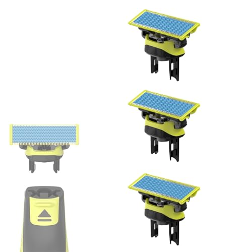 Paquete de 3 cuchillas de repuesto de acero inoxidable compatibles con todos los modelos OneBlade – Cuchillas antifricción