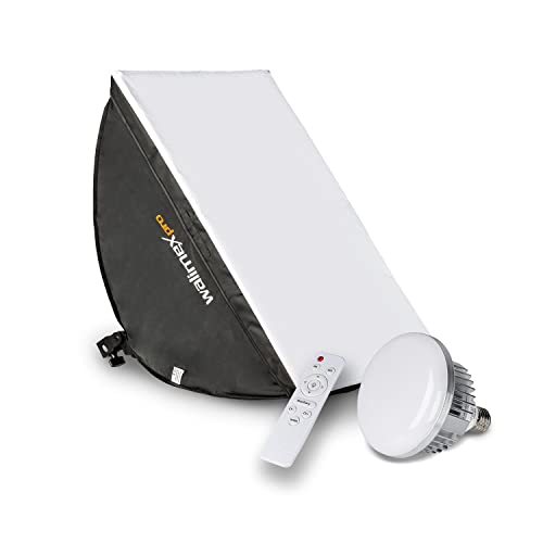 Walimex Pro Softbox 40 x 60 cm 60 W Bi Color LED. Leistungsstarkes Dauerlicht Inklusive Diffusor Und Fernbedienung. Farbtemperatur 3.000 – 6.000 K. Für Profi-Fotos Und Videos. Neigbar