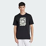 adidas Uomo Camo Shape Graphic T-Shirt, Black, M