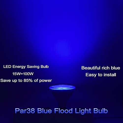 LED Par38 Light Bulb 2 Pack - 15W (100 Watt Equivalent) - E26 Base LED Lights, Party Decoration, Porch, Home Lighting, Holiday Lighting, Flood Light Bulb, Colored Light Bulb