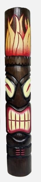 WorldBazzar 40" Polynesian Hawaiian FIRE GOD Tiki Bar Style Wall Masks Island Art