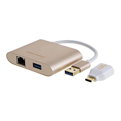 CableCreation USB Hub, 3 puertos USB 3.0 Hub con Gigabit Ethernet...