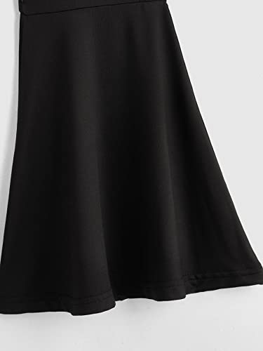 Image of WDIRARA Girl's Flare Pants High Waisted Elastic Waist Bell Bottom Casual Pants