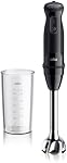 Braun MultiQuick 5 Vario Hand Blender, Immersion Blender with PowerBell Technology, Minimized Splashing, 21 Speeds + TurboBoost, EasyClick Attachments, Perfect for Whisking & Chopping, Black–MQ50001M