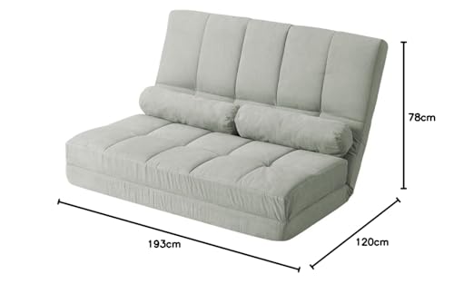 リコメン堂 ハイバック リクライニングソファ 二人用 幅120cm 3WAY ワイド リクライニング 角度調整 防水加工 クッション付 おしゃれ シンプル ハイバックソファ ソファー 座椅子 フロアソファ ソファーベッド (オパールグリーン) [2]