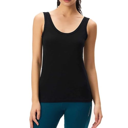 Women's 100% Merino Wool Tank Top – Ultra-Fine 15.5 Micron Base Layer –Breathable, Lightweight Undershirt Outdoor