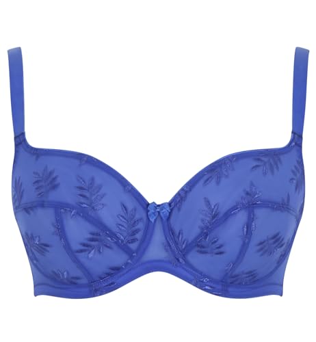 Image of Panache Tango Balcony Bra for Women - Wired, Non-Padded Full Cup Support with Leaf Embroidery