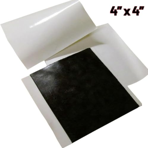 Image of Adhesive Sticky Pads for Road Reflectors, 4 inch x 4 inch Butyl Sticky Pads, 20 Pack, Stick Driveway Reflectors on Driveway, Apply on Asphalt, Pavement, Cement or Concrete, Reflector Sold Separately