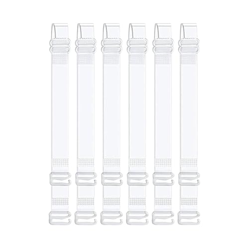 3 Paar BH Träger Durchsichtig - Unsichtbare Transparente Ersatz-Schultergurte Verstellbar & rutschfest aus Weichem TPU mit Metallhaken - Zubehör für Trägerlose Kleider & Tank Tops