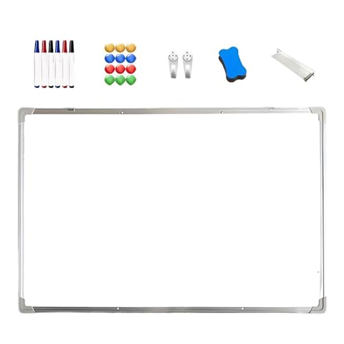 Pizarra seca magnética, pizarra magnética borrable en seco portátil | Panel para escritura de oficinas, para casa, cocina, dormitorio, oficina, sala de reuniones, escuela, dormitorio, aula, librería