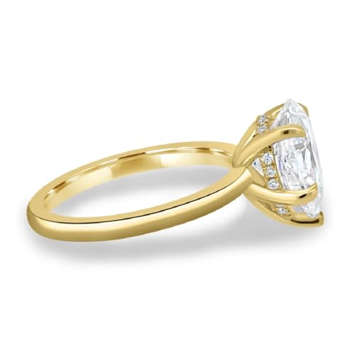 Handmade Nienna 1CT-3CT Hidden Halo Pear Cut Moissanite Engagement Ring for Women Solitaire Wedding Anniversary Ring Promise Gifts for Her 925 Silver, 10K/14K/18K Solid Gold3