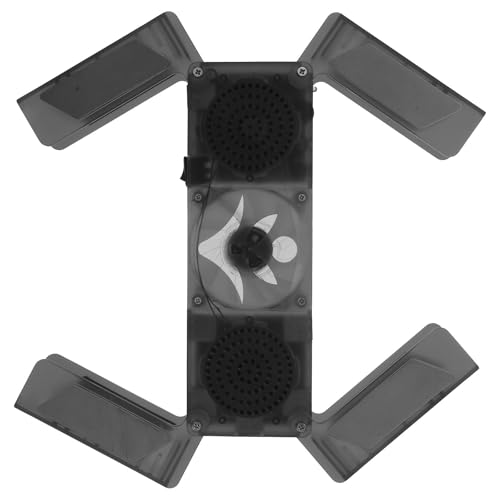 Base enfriadora plegable portátil para laptop con luz LED miniatura 1