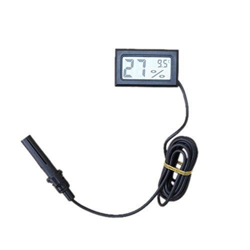 Preisvergleich Produktbild Elektronisches Thermometer, Switchali Mini Thermometer Hygrometer Temperatur und Feuchtigkeitsmessgerät Digital LCD Anzeige Schwarz