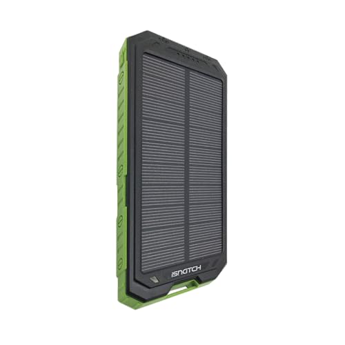 Power Bank Solare 10000mAh, Batteria Portatile con LED e Bussola,