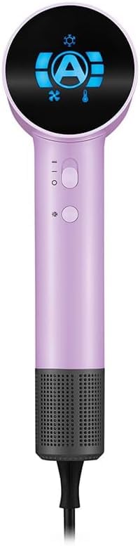 ARTERO Candy Profesjonalna suszarka do włosów fryzjerskich i fryzjerskich — silnik bezszczotkowy BLDC 1600 W, cicha, ultralekka 380 g, kompaktowa, ergonomiczna, magnetyczna dysza (fioletowa)