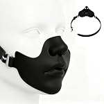 HXLXW – BDSM Knebel mit Zungenfixierung, verstellbarer Ball Gag Mund