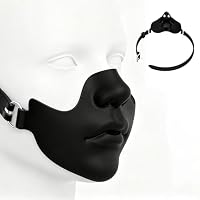 HXLXW – BDSM Knebel mit Zungenfixierung, verstellbarer Ball Gag Mund