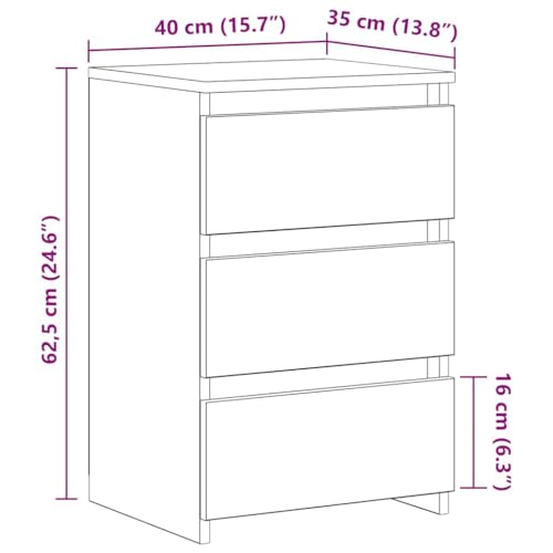 Lot de 2 tables de chevet blanches 3 tiroirs pour chambre et salon - 4