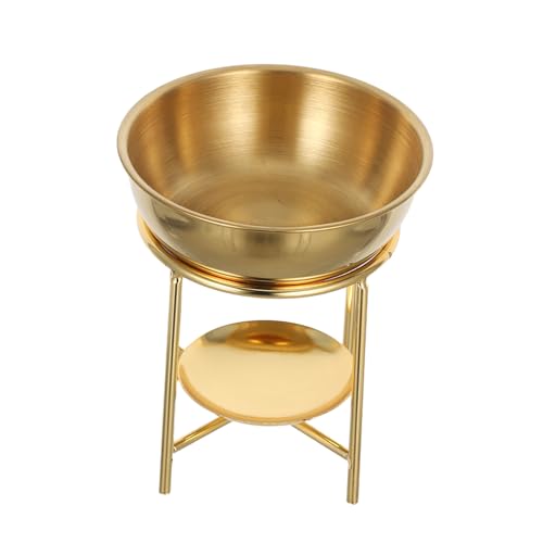 Ciieeo Esencial de Acero Inoxidable con Soporte Cuadrúpode Calentador de Cera Aromática Desmontable para Aromaterapia Casa y Decoración de Navidad