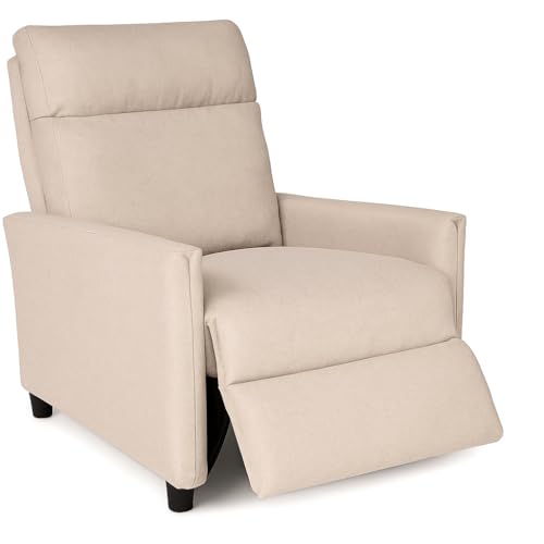 SHIITO | Sillón Reclinable Manual Duna JC, Tapizado en Tela Gris, Respaldo Alto con 3 Posiciones, 100 x 80 x 66 cm, para Salón y Dormitorio