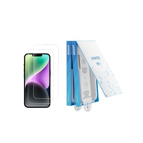 Anker 2 Pack for iPhone 13/13 Pro/14 Privacy Screen Protector, Anti-Spy HD Tempered-Glass Privacy Screen Protector, Easy Installation Exclusively for iPhone 13/13Pro/14 (2-Pack)