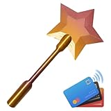 KOMEIYL 2026 Zauberstab für Kreditkarte, 3D Gedruckter Zauberstab Zahlungsstab, Zahlungsstäbchen mit Kreditkarte, 3D Gedruckter Zauberstabs für Raves und kontaktlose Zahlungen (Gold)