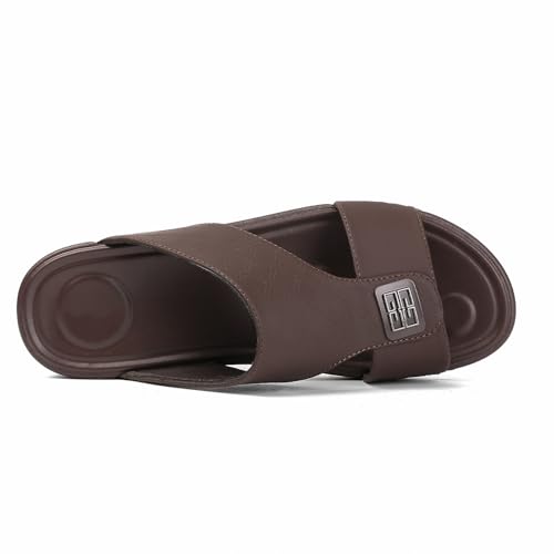 CaretticO Arabic Slippers Men's Sandal Light Weight Slip On Ultra Soft Massage Grip Breathable Medical Water Proof Traditional Outdoor Arabic Sandals for Slippers Men, 45 EU