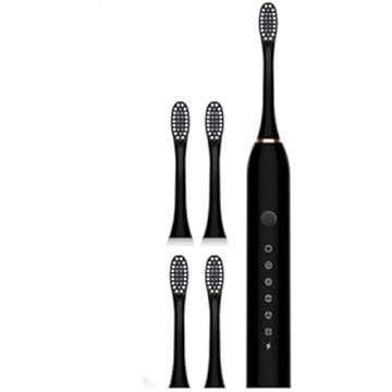 Escova de Dentes Elétrica Ultrassônica Recarregável para Adultos 4 Cabeças