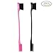 SUMAJU 2 Pack Edge Control Hair Brush Double Sided Edge Brushes(Pink and Black)