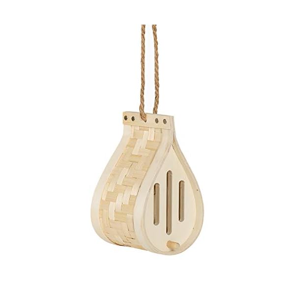 Dehner Natura Insektenhotel Lepido, ca. 21 x 13.5 x 13 cm, Bambus/Sperrholz, natur – Bild 3