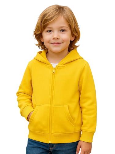Image of HILEELANG Boy Hoodie Sweatshirt Zip-Up Cotton Casual Pocket Jacket Spring Fall Clothes