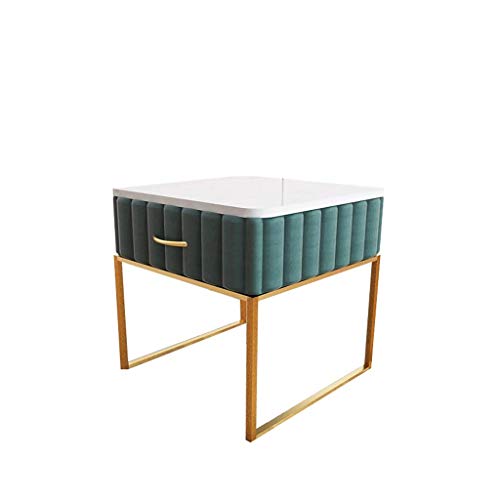 GWW European Bedside Table, Marble Texture with Drawer Coffee Table Sm GWW European Bedside Table, Marble Texture with Drawer Coffee Table Sm
