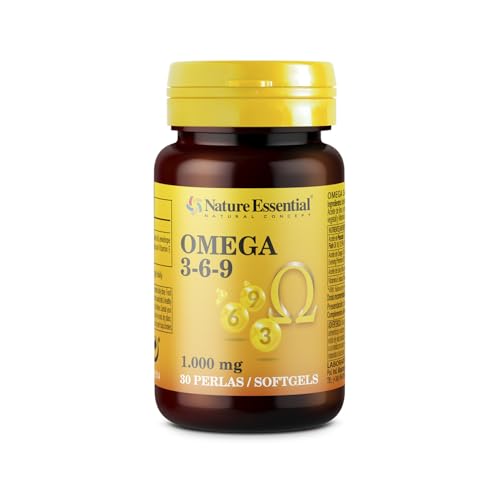 Nature Essential | Perlas de Omega 3, 6 y 9 | 30 Perlas | Ácidos Grasos Esenciales con Aminoácidos, DHA y EPA