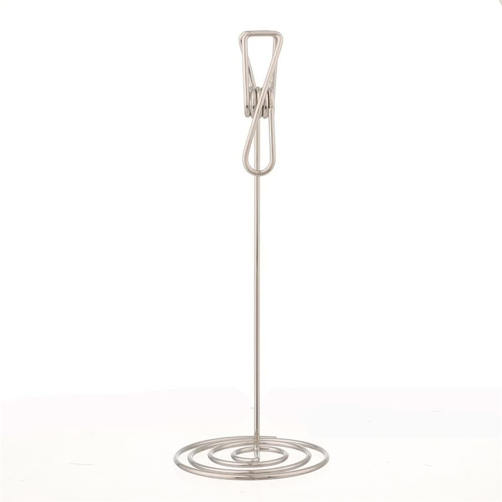 Metal Shape Photo Holder Sided Number Card Label Paper Clip Desktop Ornament