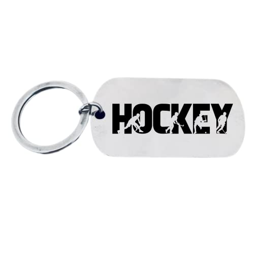 Sportybella Hockey Keychain, Unisex Ice Hockey Jewelry, Hockey Charm Keychain, Gift for Hockey Players, Teams & Coaches